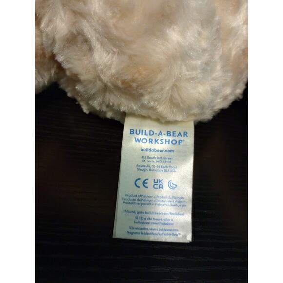 Build A Bear tan bear‎ with Pink Rainbow Heart Hoodie - Picture 5 of 7